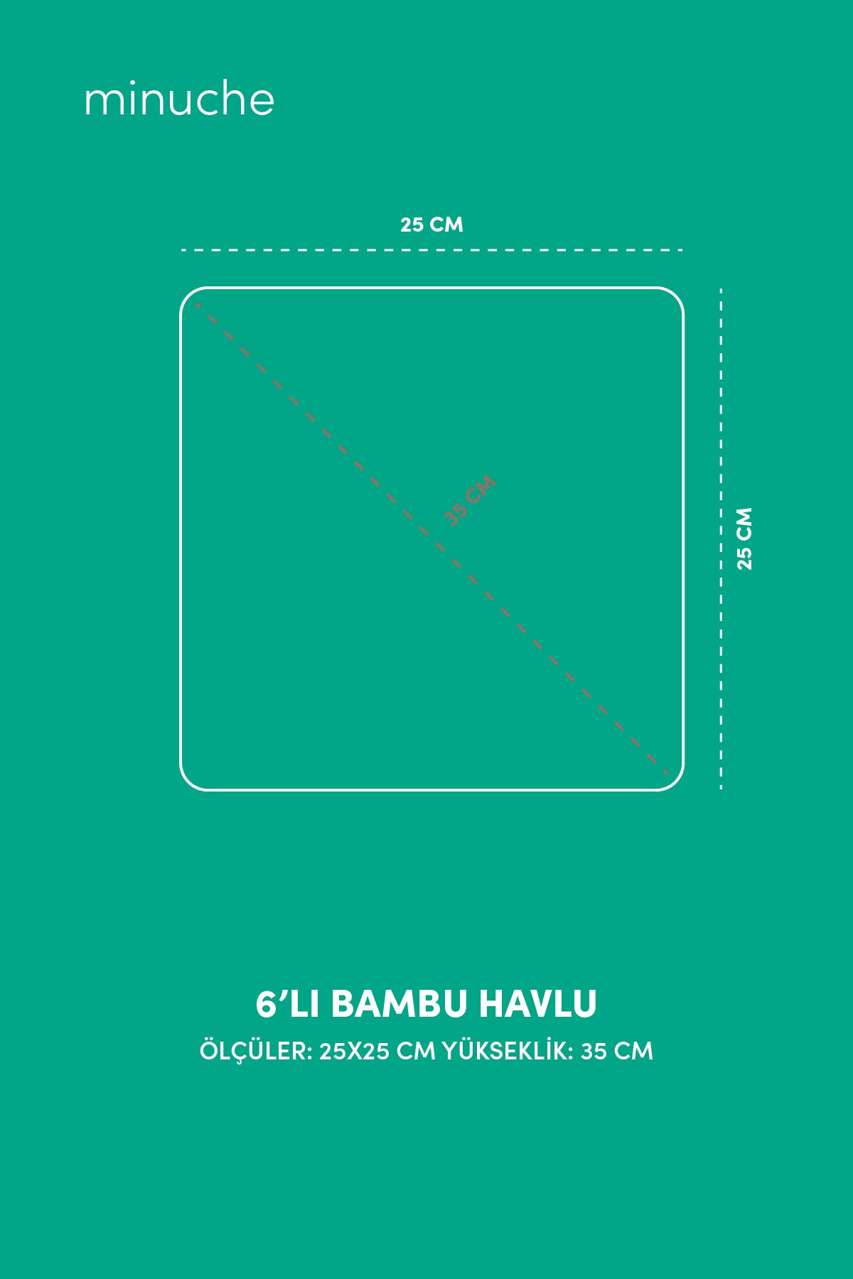 Minuche Bambu Bebek Havlusu 6'lı - Ultra Yumuşak ve Emici Bebek Banyo Yüz Havlusu - Hassas Ciltler