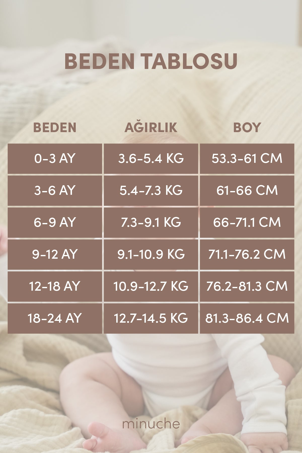 Minuche %100 Pamuk 6'lı Bebek Body - Uzun Kollu ve Çıtçıtlı Beyaz Zıbın
