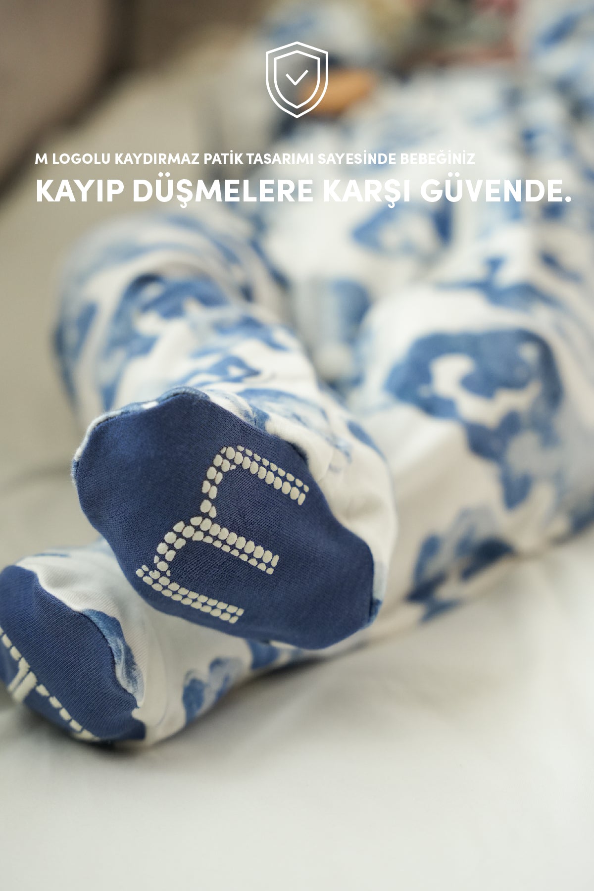 Minuche Bebek Uyku Tulumu ve Oyun Pijaması %100 Pamuk - Tek Parça Önden Fermuarlı Tulum Pijama