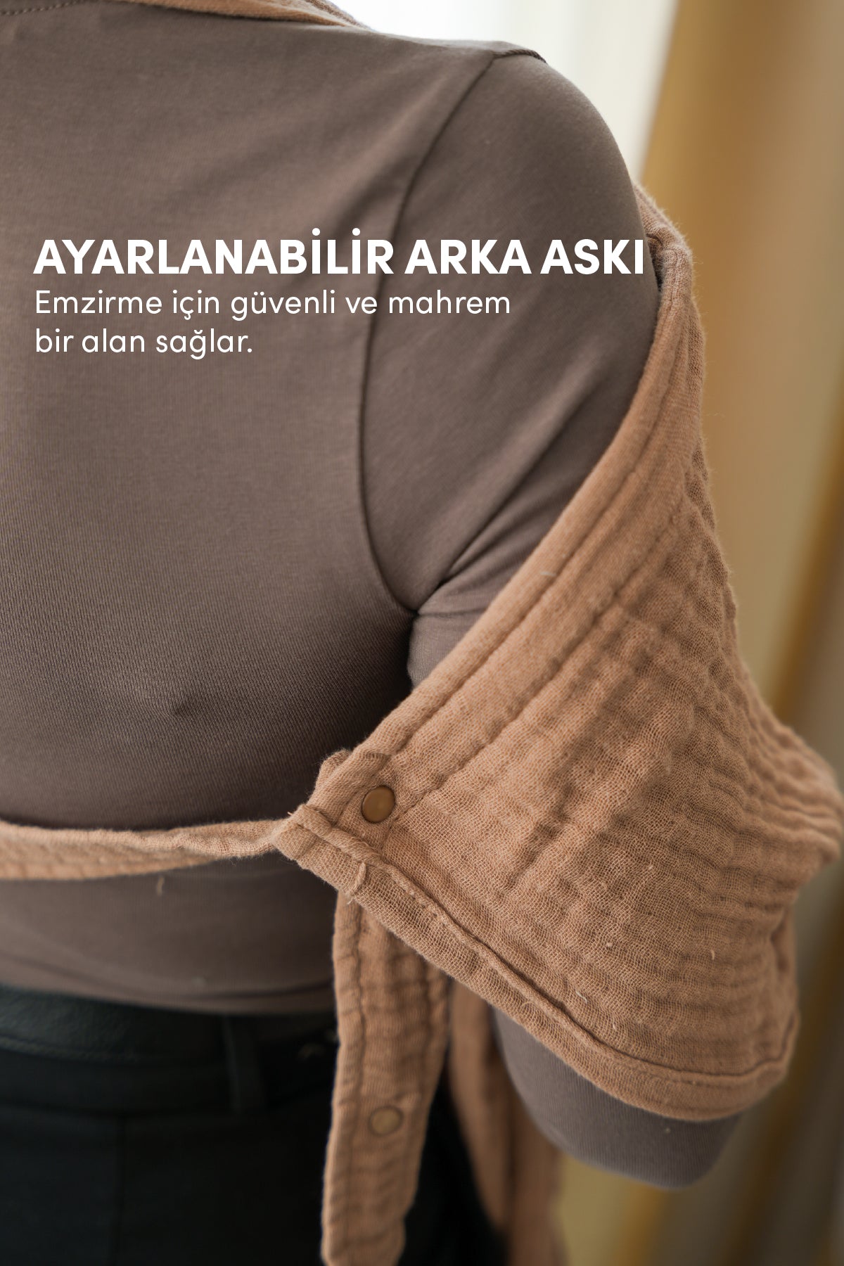 Minuche %100 Pamuk 4 Katlı Müslin Emzirme Örtüsü - Opak Bebek Emzirme Önlüğü - Nefes Alınabilir Yaka