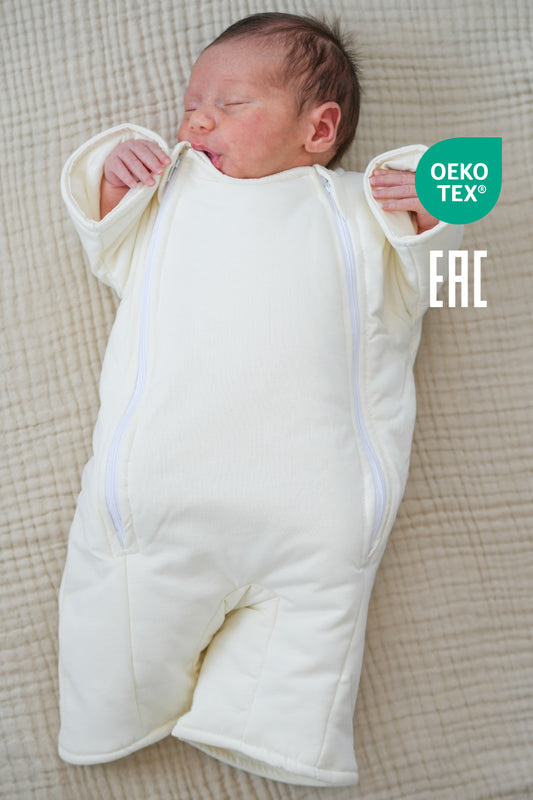 Minuche %100 Pamuk Bebek Uyku Tulumu - Elyaf Dolgulu ve Kolay Alt Değiştirme İçin Çift Fermuarlı