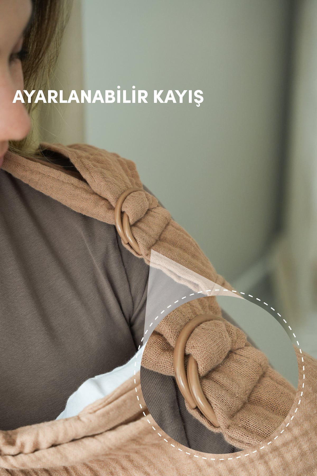 Minuche %100 Pamuk 4 Katlı Müslin Emzirme Örtüsü - Opak Bebek Emzirme Önlüğü - Nefes Alınabilir Yaka